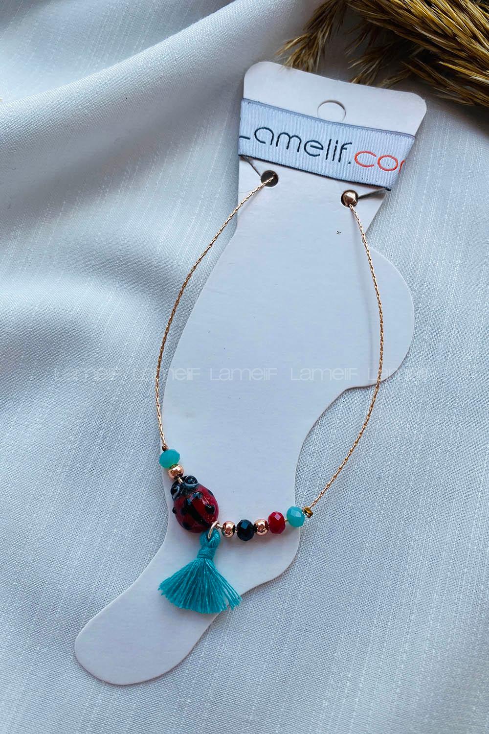 Modalamelif Uğur Böcekli Püskül Halhal