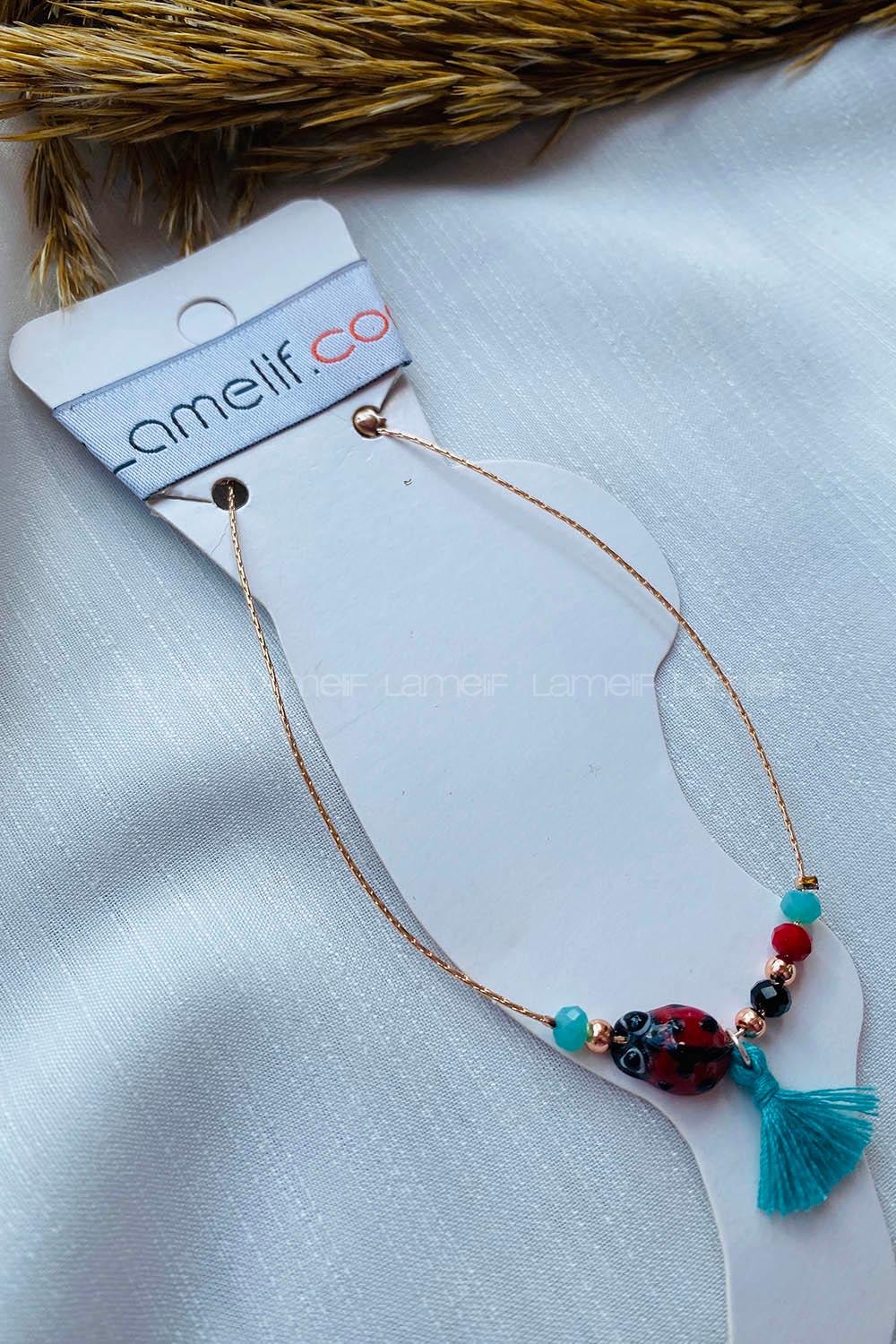 Modalamelif Uğur Böcekli Püskül Halhal