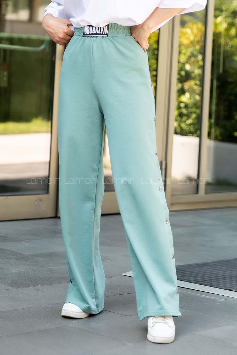 Modalamelif Brooklyn Yanı Çıtçıtlı Eşofman Mint