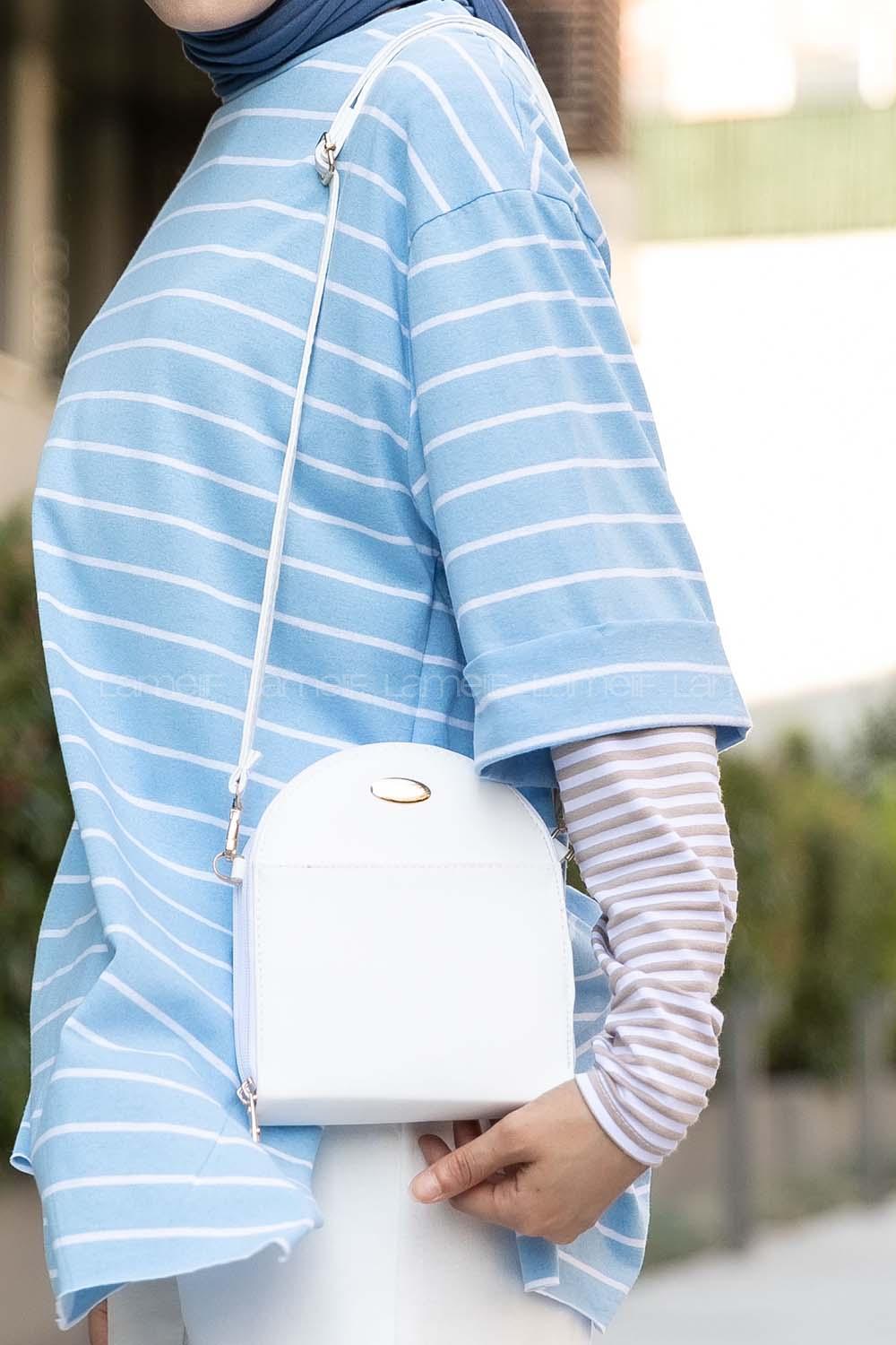 Modalamelif Çok Bölmeli Rose Cüzdan Çanta Beyaz