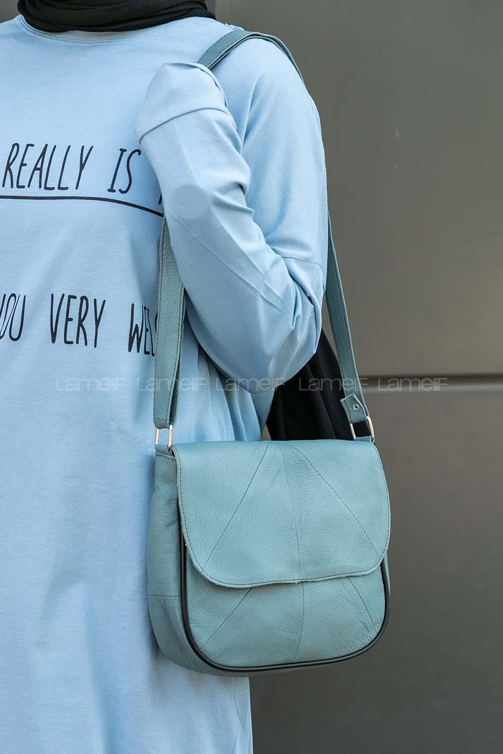 Modalamelif Deri Çanta Pastel Yeşili