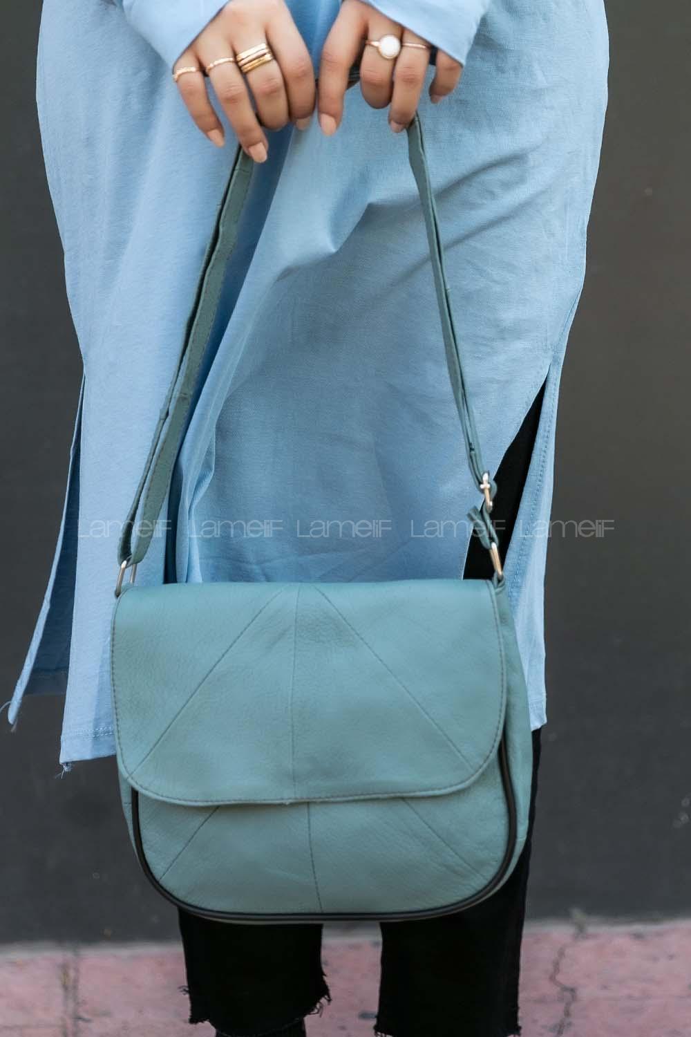 Modalamelif Deri Çanta Pastel Yeşili