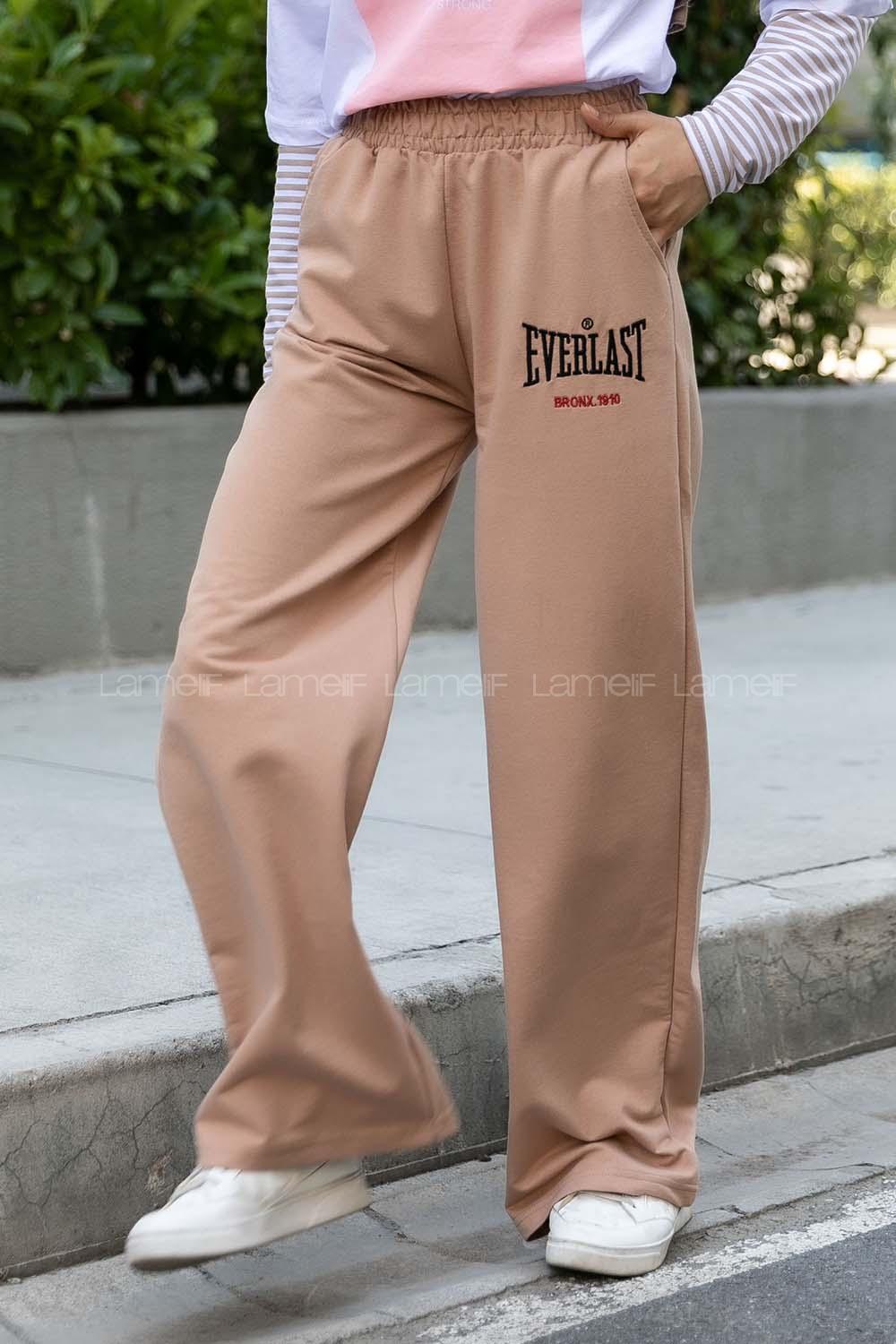 Modalamelif Everlast Bol Paça Eşofman Camel