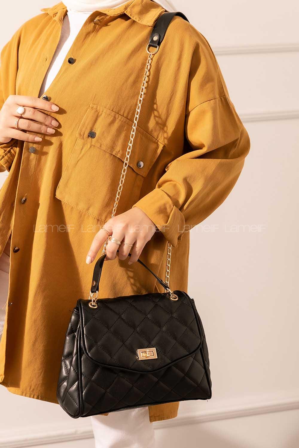 Modalamelif Kapitone Kadın Çantası Siyah