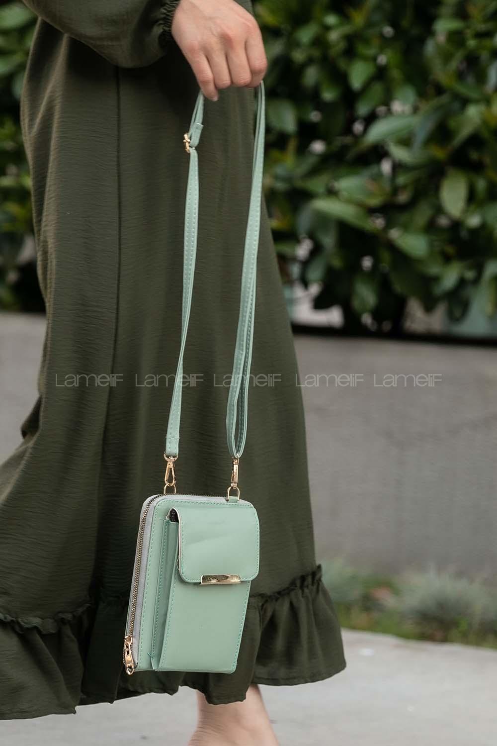 Lamelif Messenger Model Çanta Çağla Yeşili