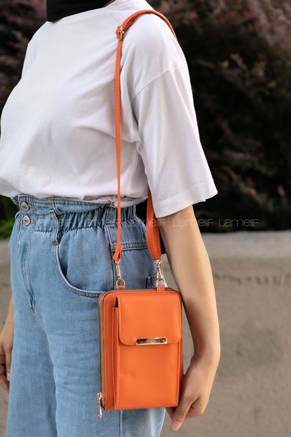 Modalamelif Messenger Model Çanta Oranj