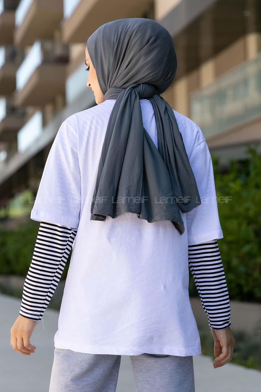 Modalamelif Vellbeing Yazı Baskılı Oversize T-Shirt Yeşil-Beyaz