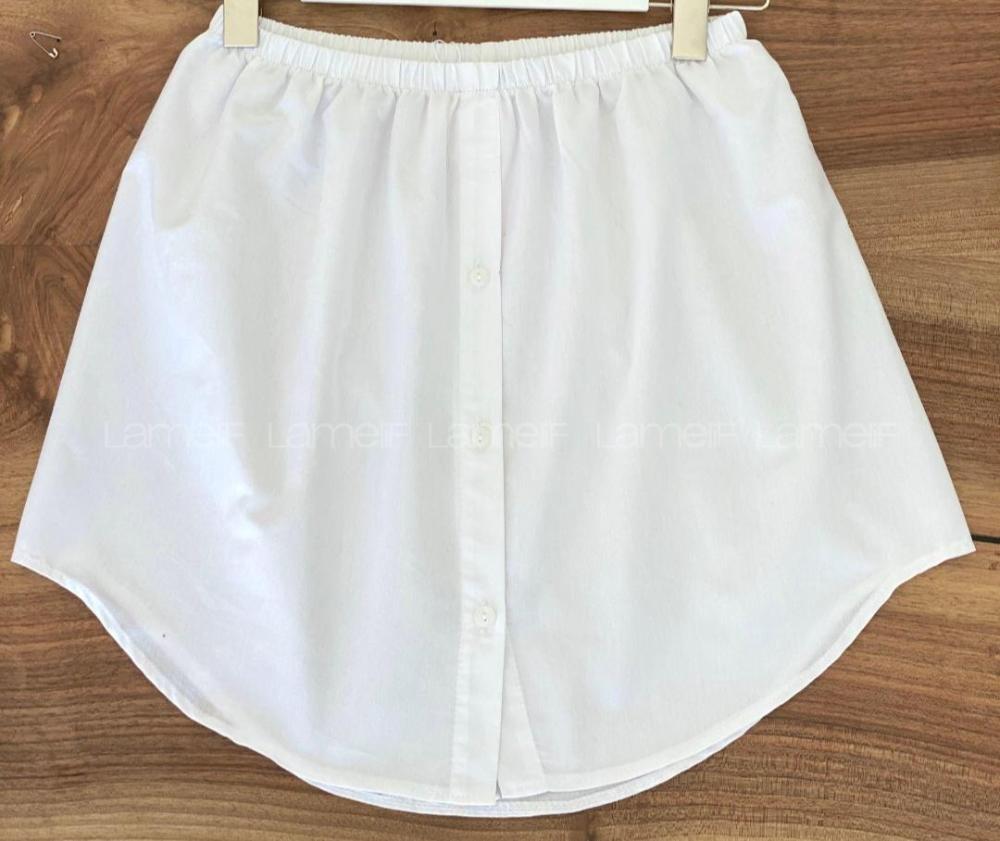 Modalamelif İçlik Etek Gömlek Beyaz