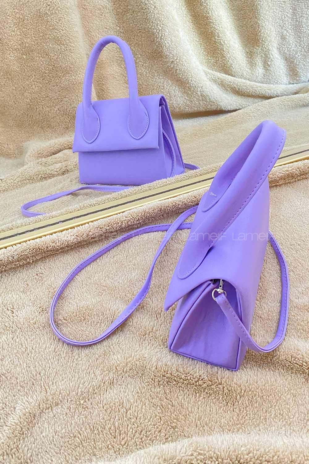 Modalamelif Kapak Kilitlih Hilton Çanta Lila