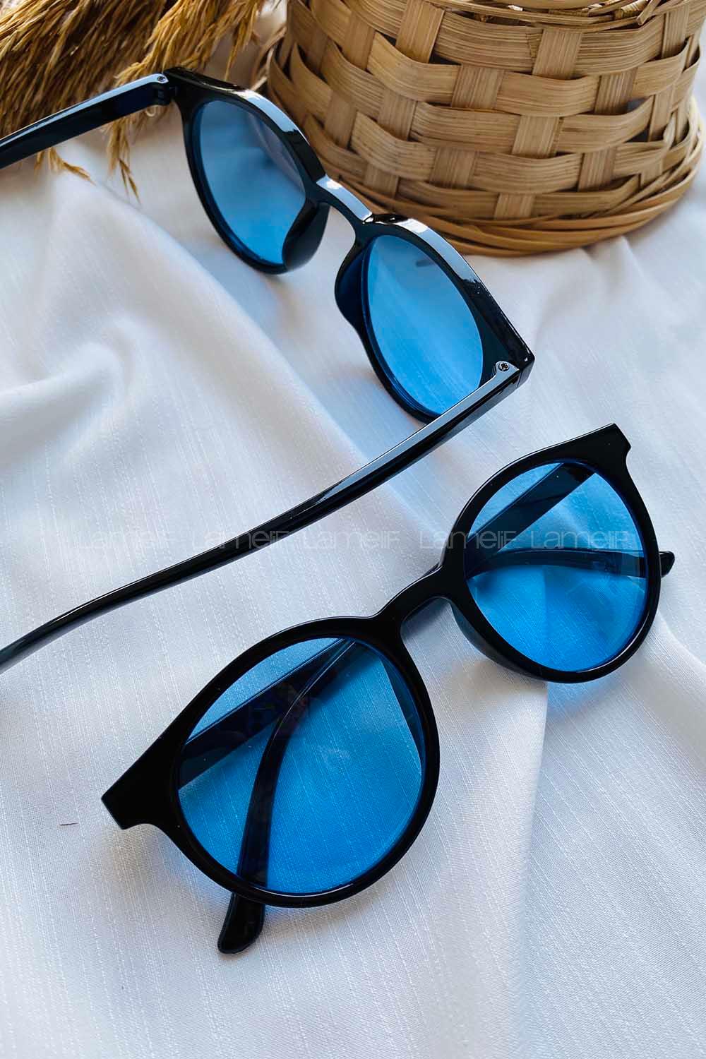 Modalamelif Mavi Rosa Siyah Çerçeve Güneş Gözlüğü