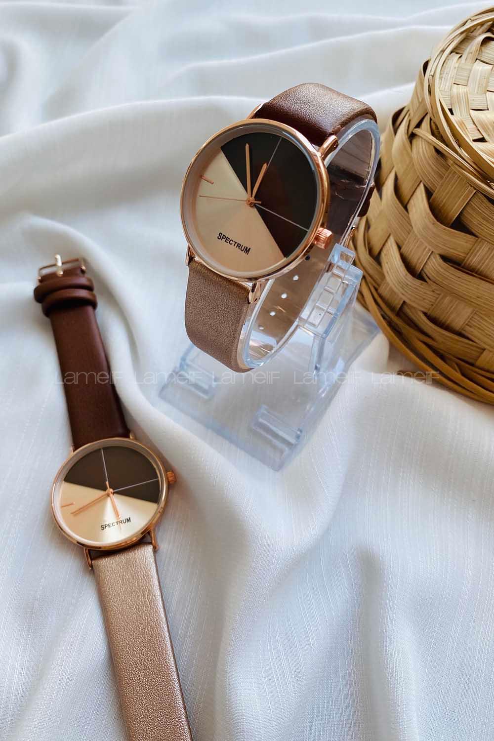 Modalamelif Saga Kahverengi Blok Renk Saat