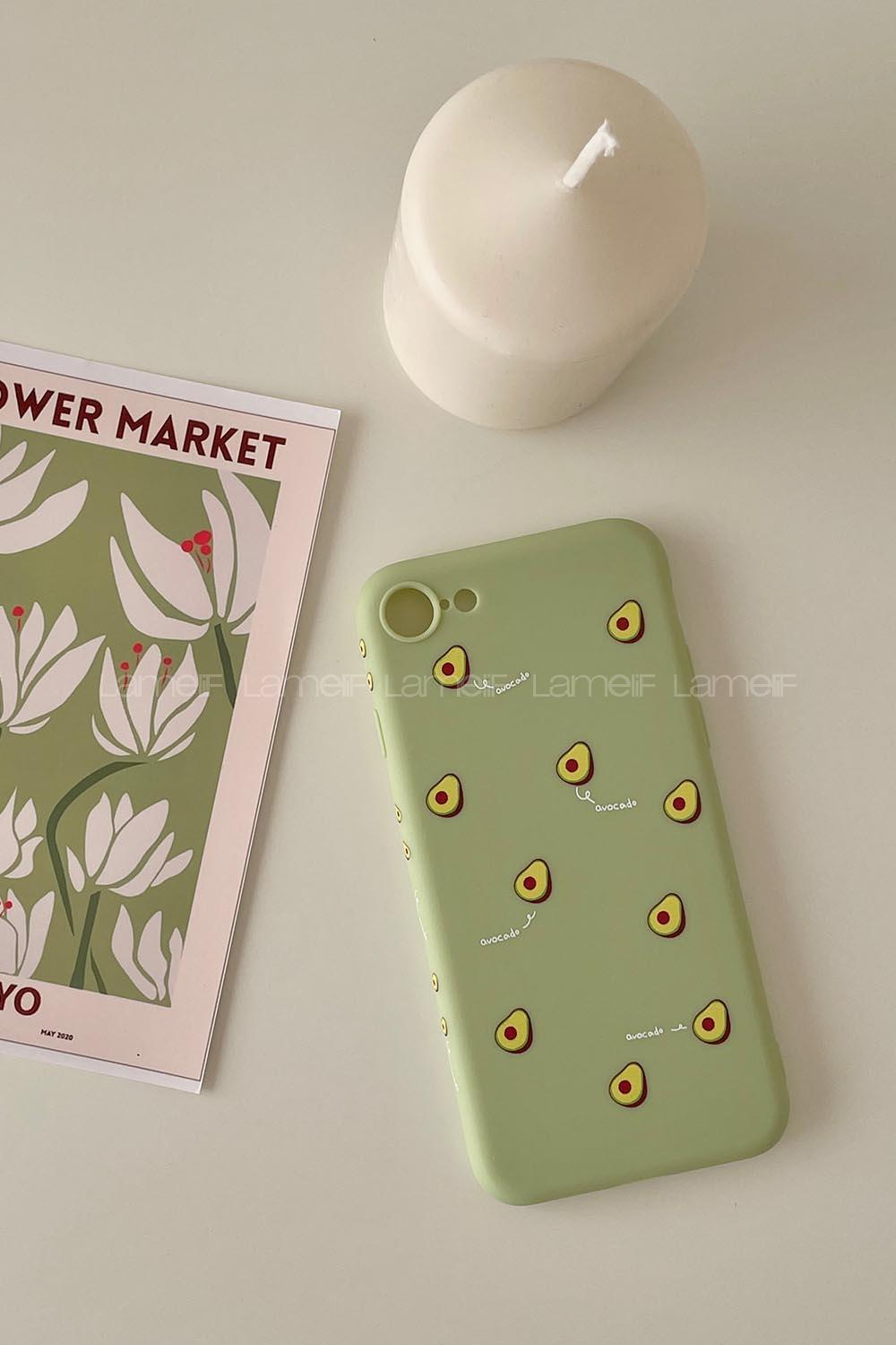 Modalamelif ıPhone 7/8 Avakado Baskılı Telefon Kılıfı