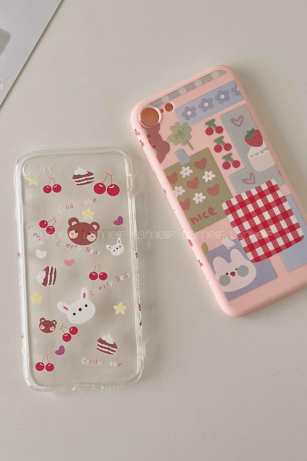 Modalamelif ıPhone 7/8 Baskılı Telefon Kılıfı Pudra