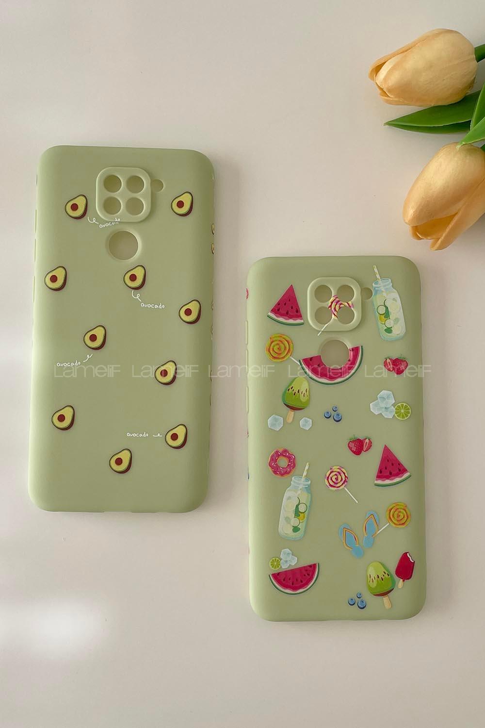 Modalamelif Redmi Note 9 Avakado Baskılı Telefon Kılıfı