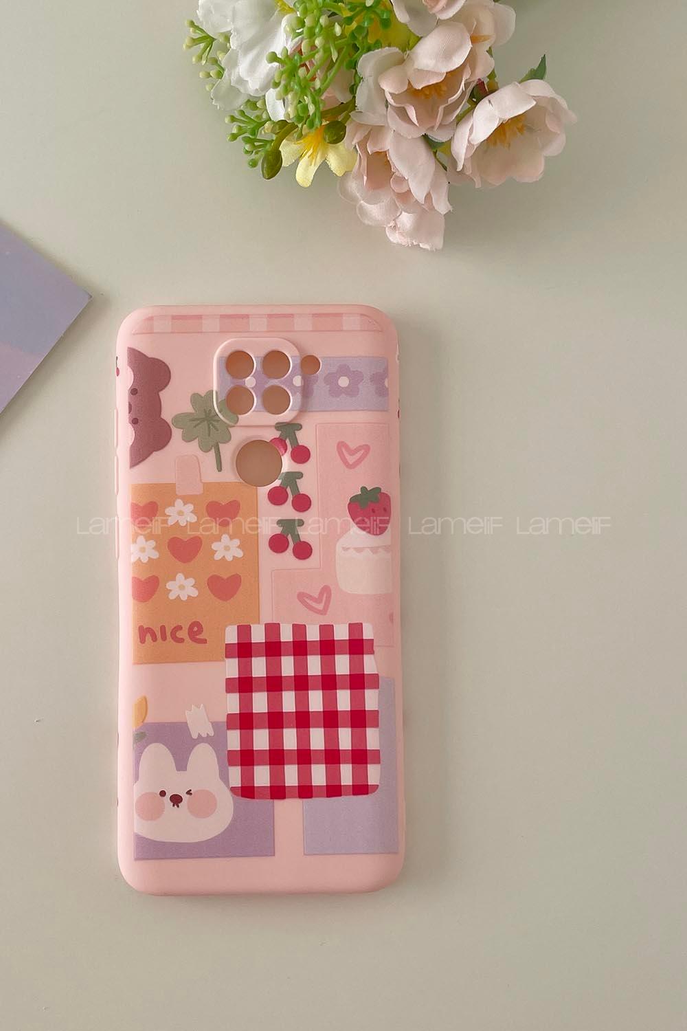 Modalamelif Redmi Note 9 Baskılı Telefon Kılıfı Pudra