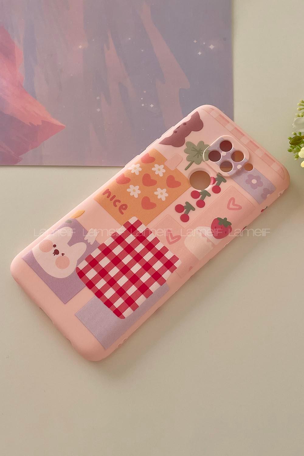 Modalamelif Redmi Note 9 Baskılı Telefon Kılıfı Pudra