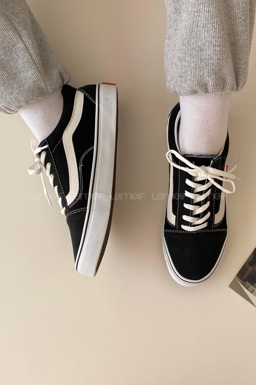 Modalamelif Siyah Kibar Görünümlü Spor Ayakkabı