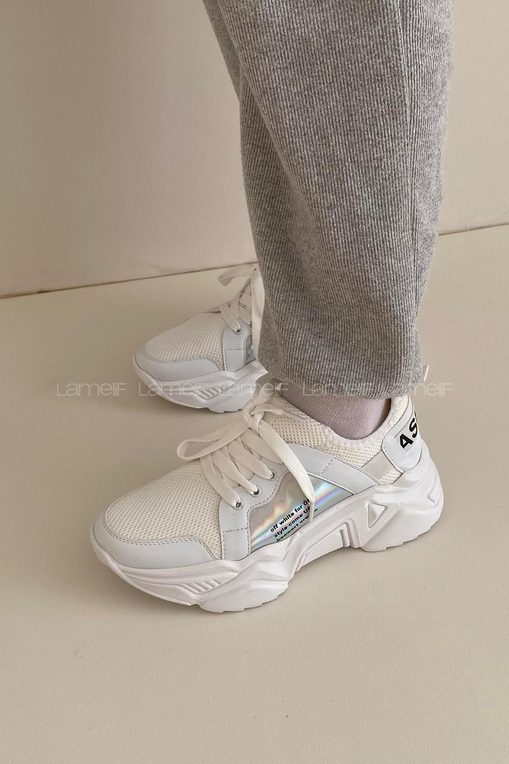 Modalamelif Yüksek Taban Beyaz Spor Ayakkabı