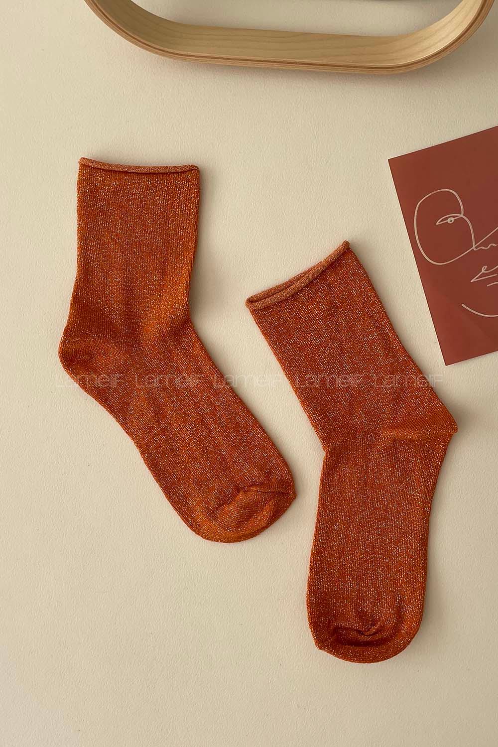 Modalamelif Simli Kiremit Çorap