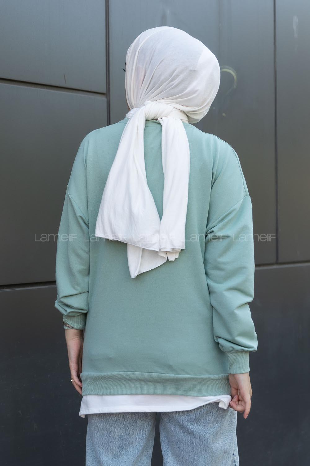 Modalamelif Etek Garnili Sweat Mint