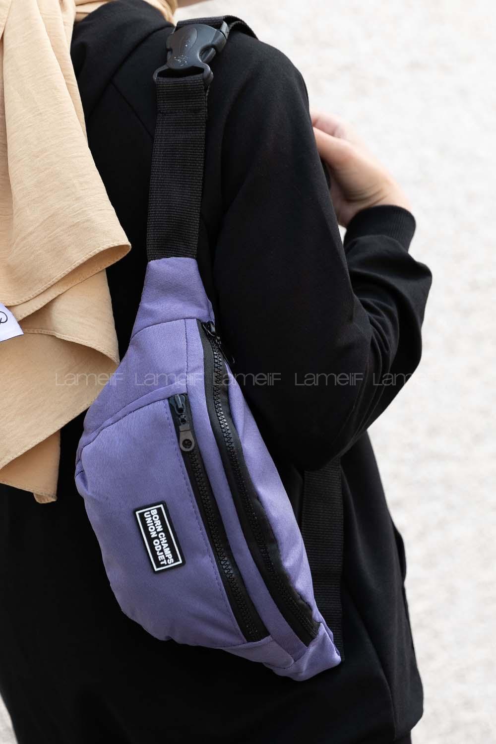 Lamelif Union Model Bel Çanta Mor