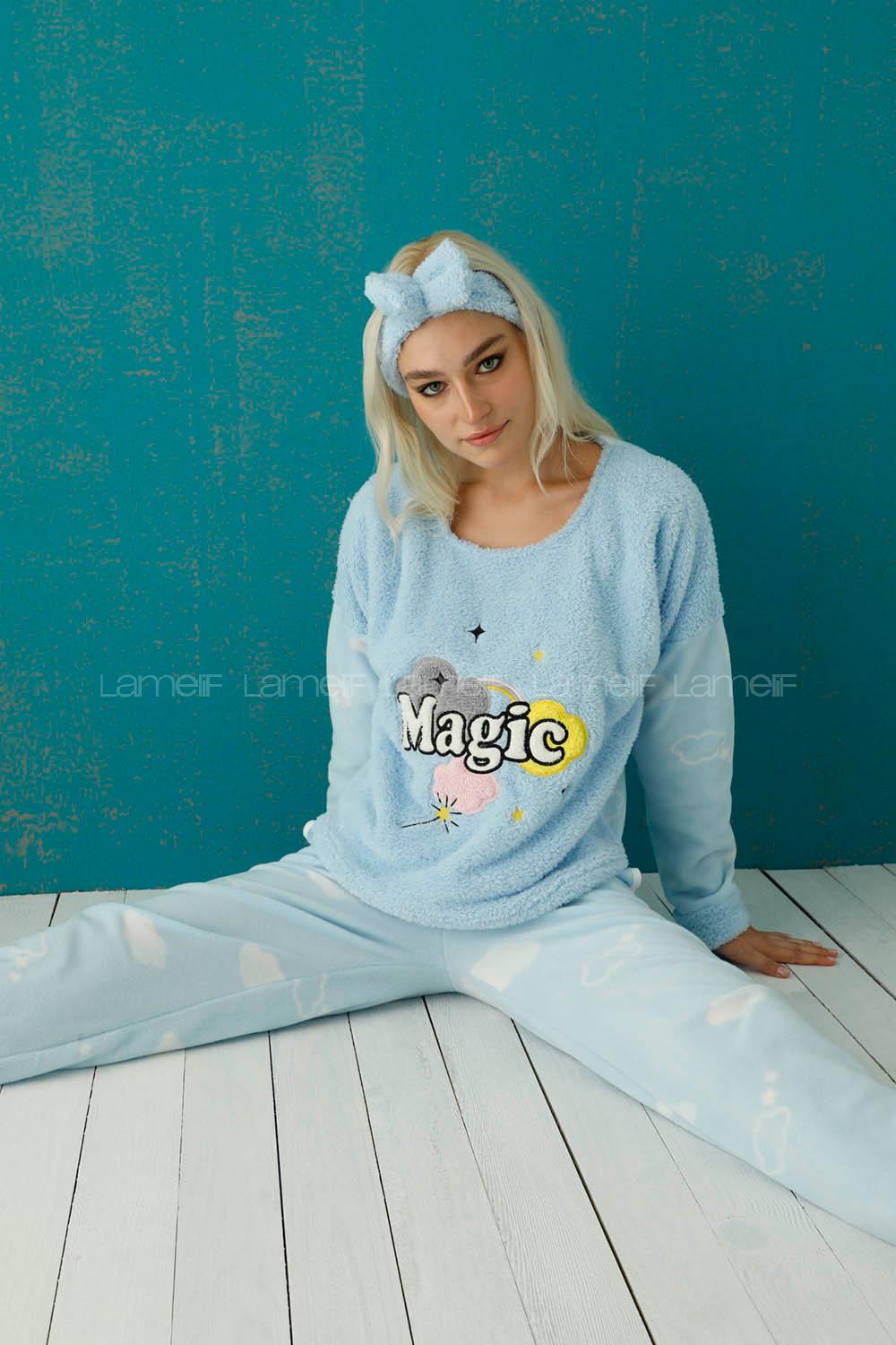 Modalamelif Magic Göz Bantlı Welsoft Polar Takım Bebe Mavisi