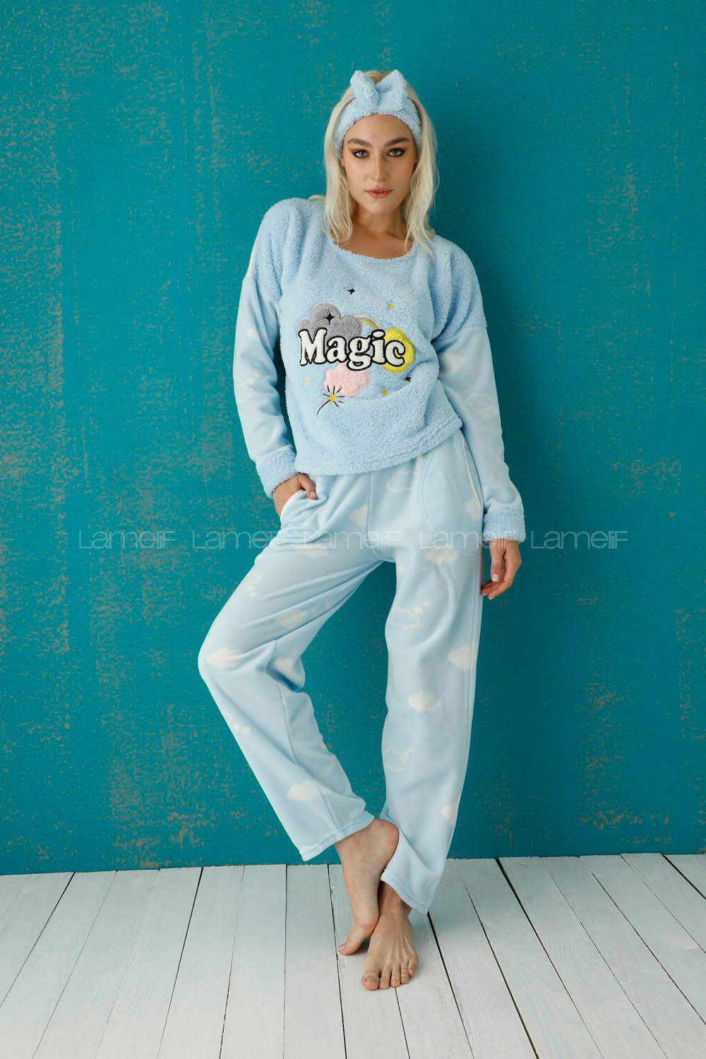 Modalamelif Magic Göz Bantlı Welsoft Polar Takım Bebe Mavisi