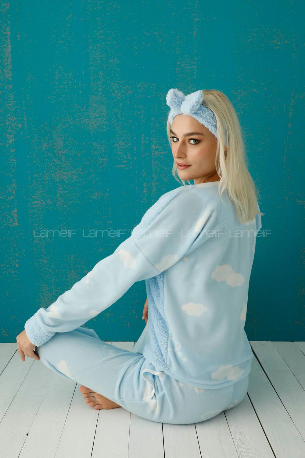 Modalamelif Magic Göz Bantlı Welsoft Polar Takım Bebe Mavisi