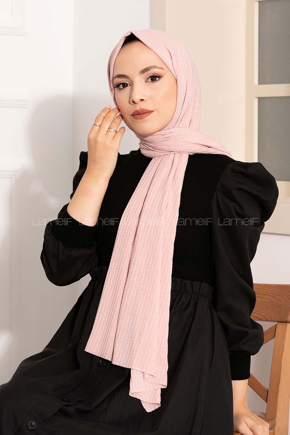 Modalamelif Compy Penye Şal Açık  Pudra