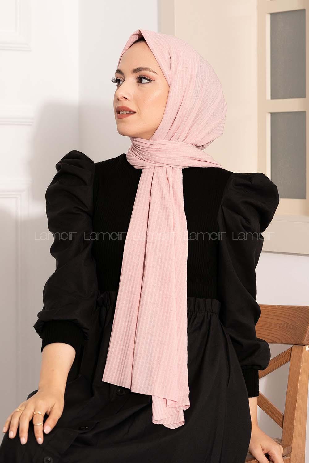 Modalamelif Compy Penye Şal Açık  Pudra