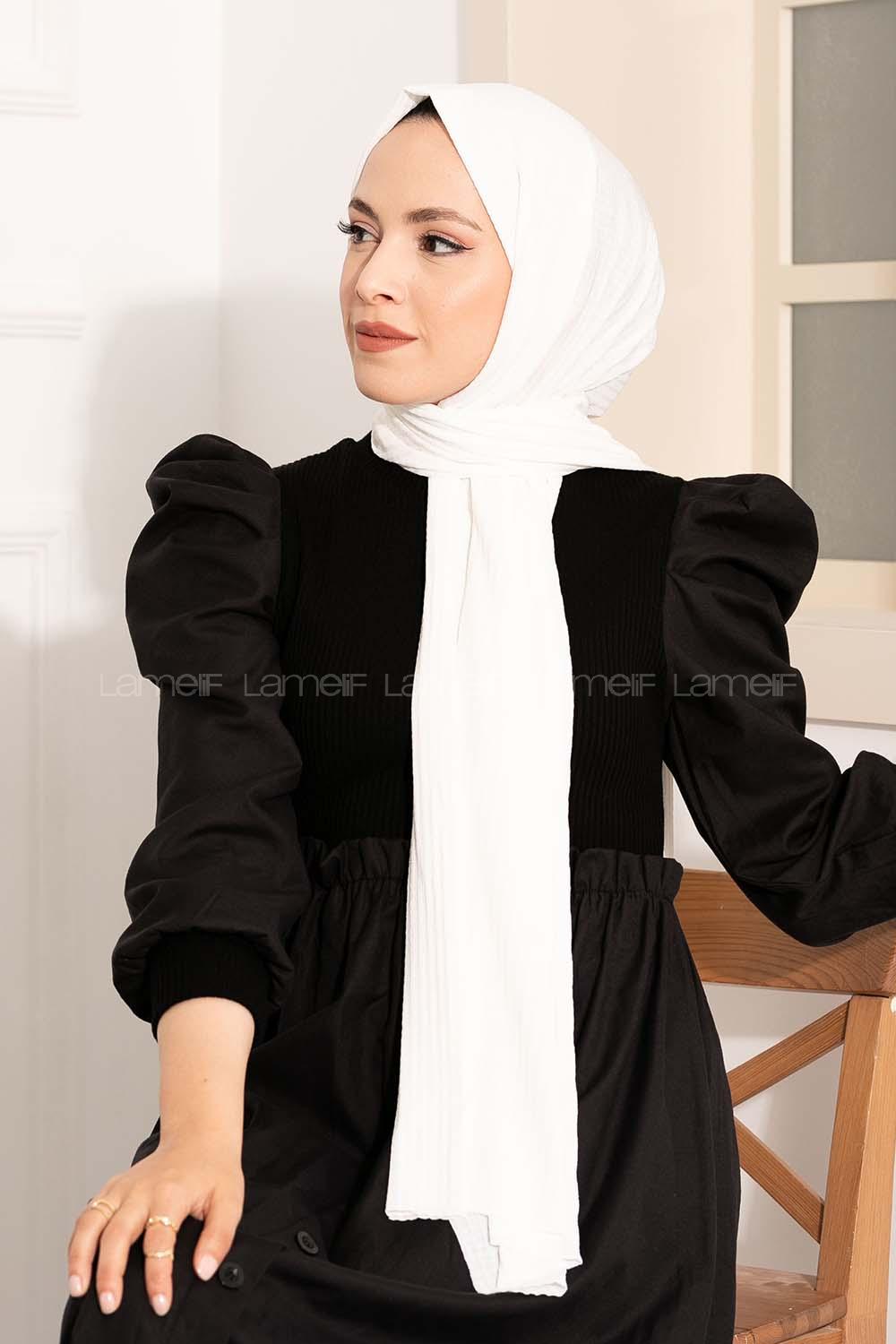 Modalamelif Compy Penye Şal Kırık Beyaz