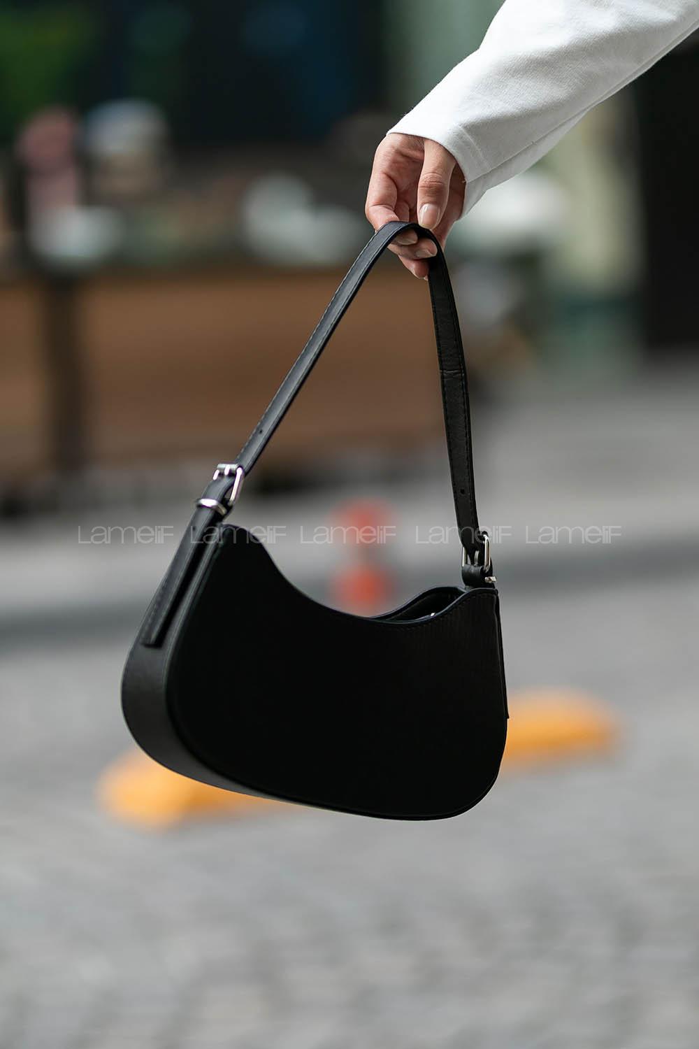 Lamelif Baget Omuz Çanta Siyah