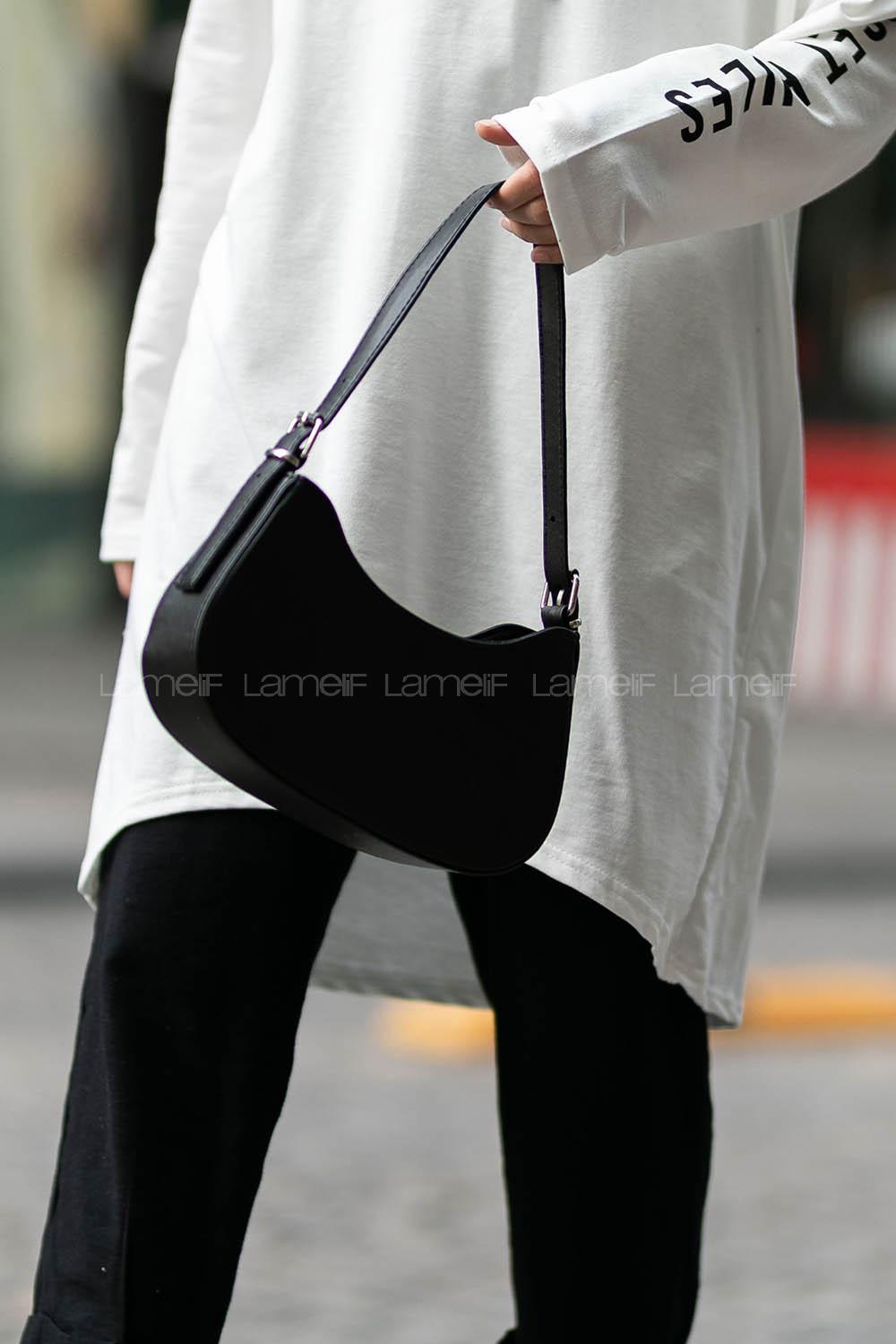 Lamelif Baget Omuz Çanta Siyah