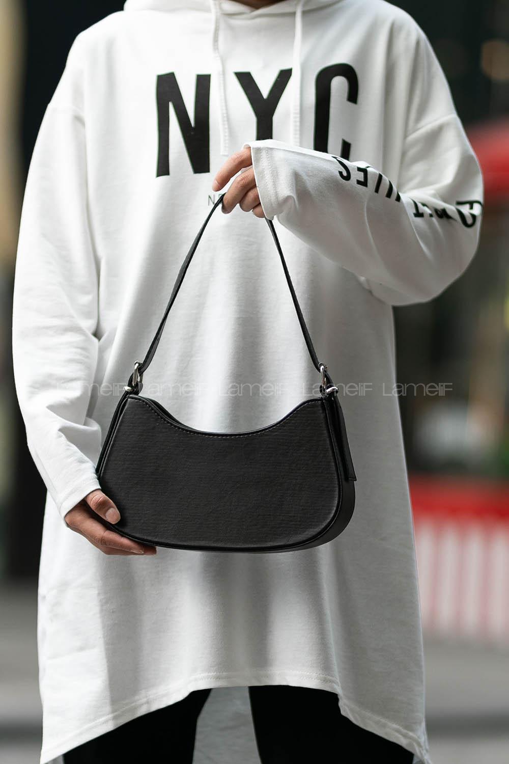 Lamelif Baget Omuz Çanta Siyah