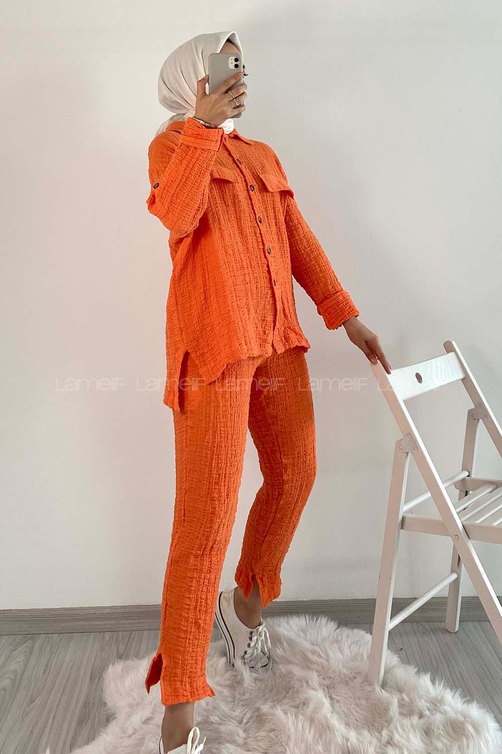 Modalamelif Kapak Cepli İkili Takım Oranj