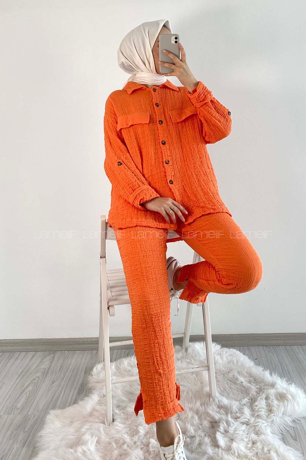 Modalamelif Kapak Cepli İkili Takım Oranj