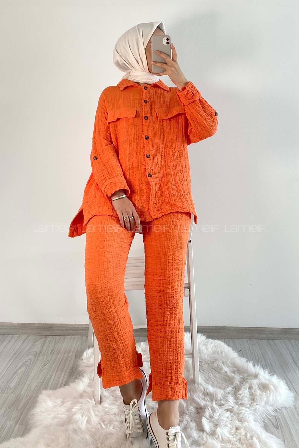 Modalamelif Kapak Cepli İkili Takım Oranj