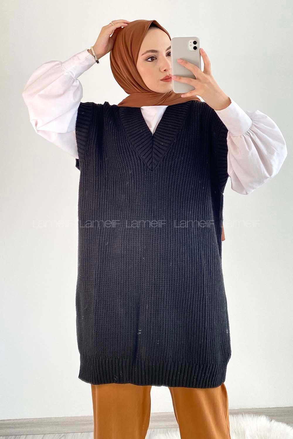 Black V Neck Knitwear Knitwear