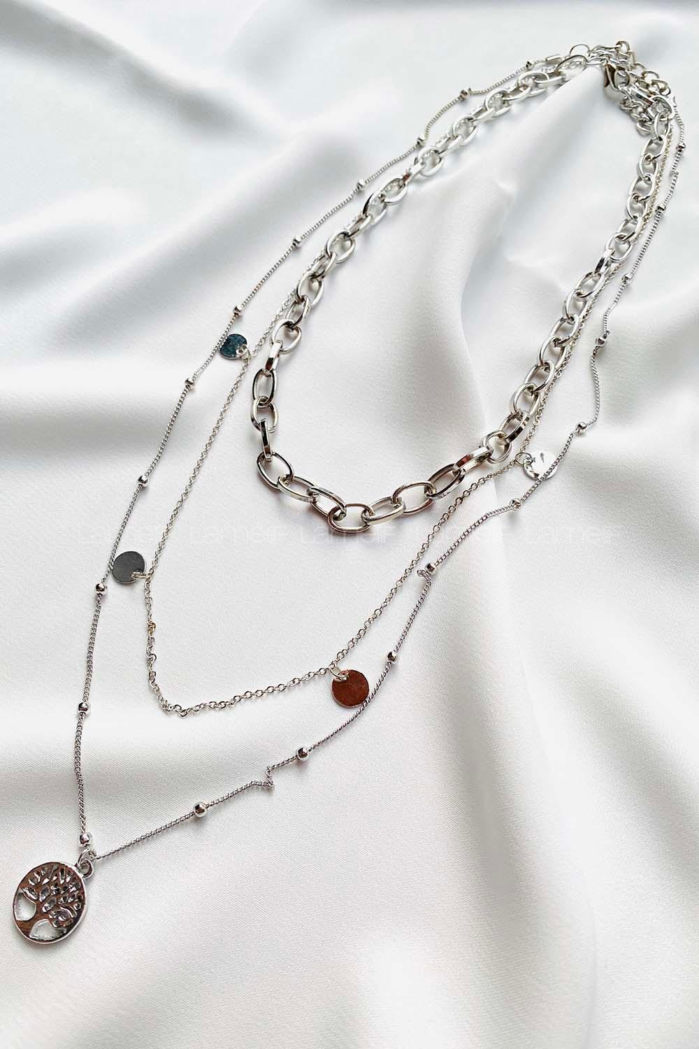 Modalamelif 3Lü Yaşam Ağacı Detaylı Kolye