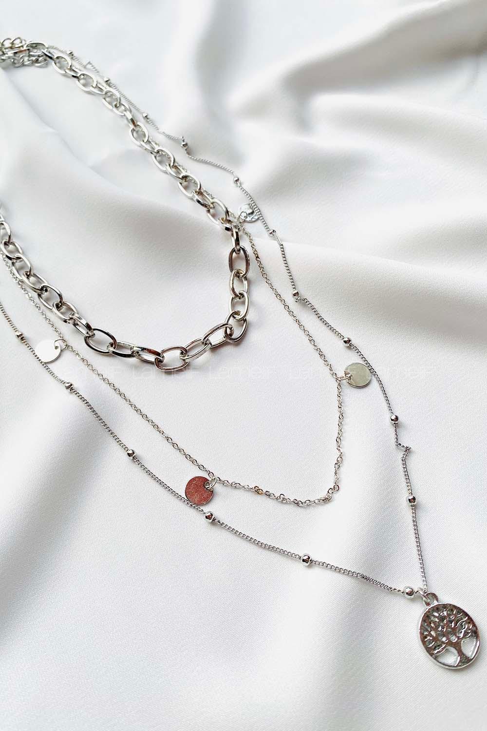 Modalamelif 3Lü Yaşam Ağacı Detaylı Kolye