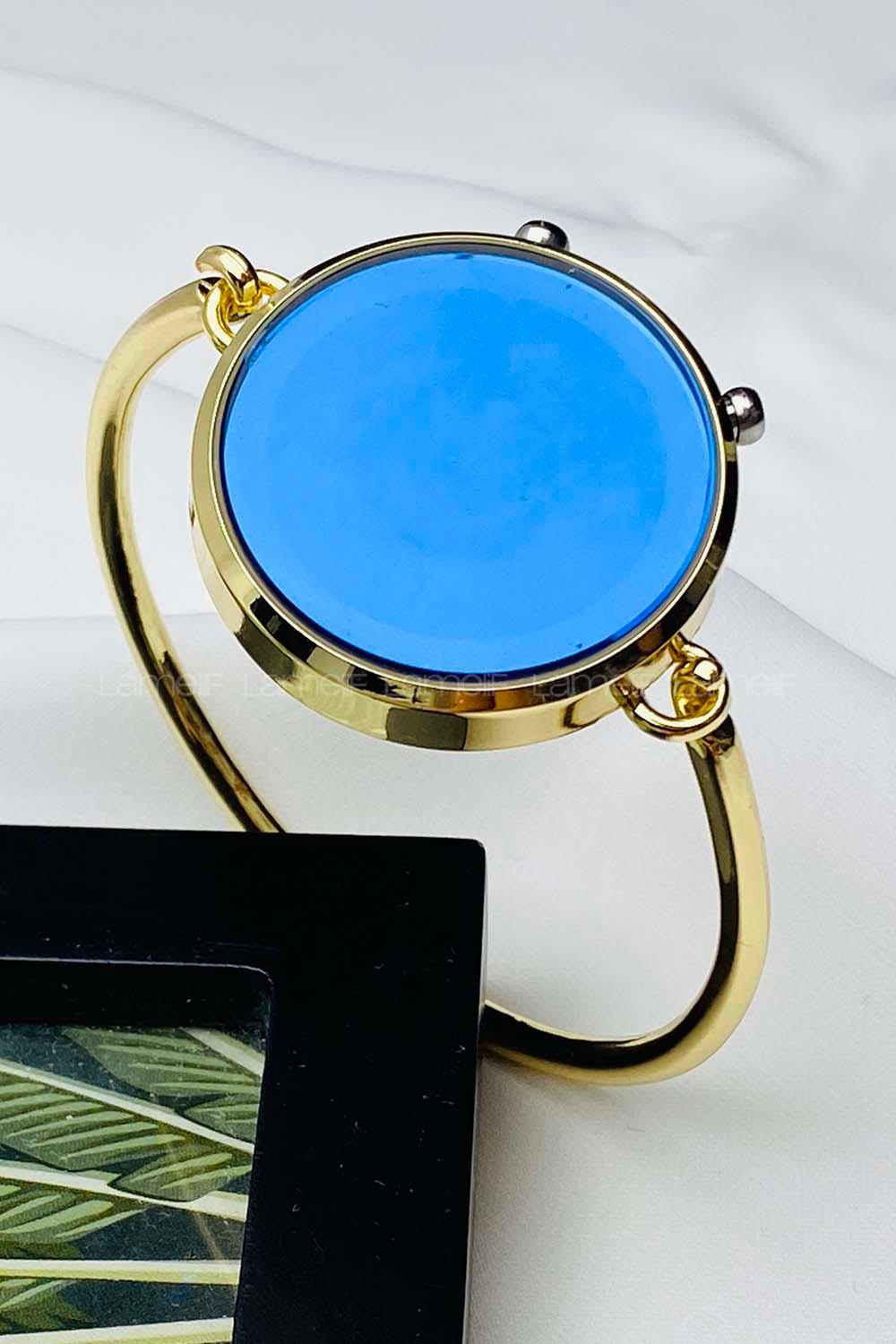 Modalamelif Gold Kelepçe Bileklik Saat