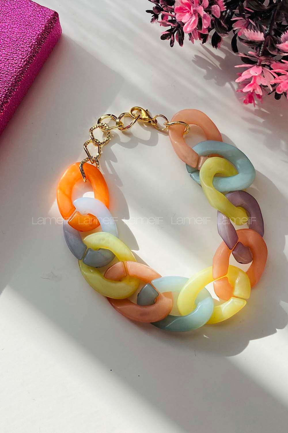Modalamelif Halkalı Çokrenkli Bileklik