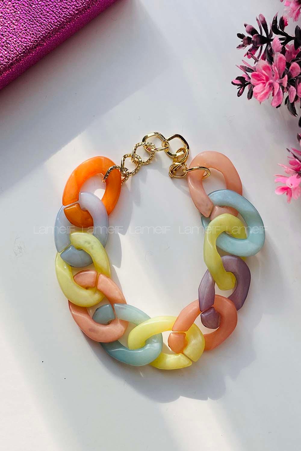 Modalamelif Halkalı Çokrenkli Bileklik