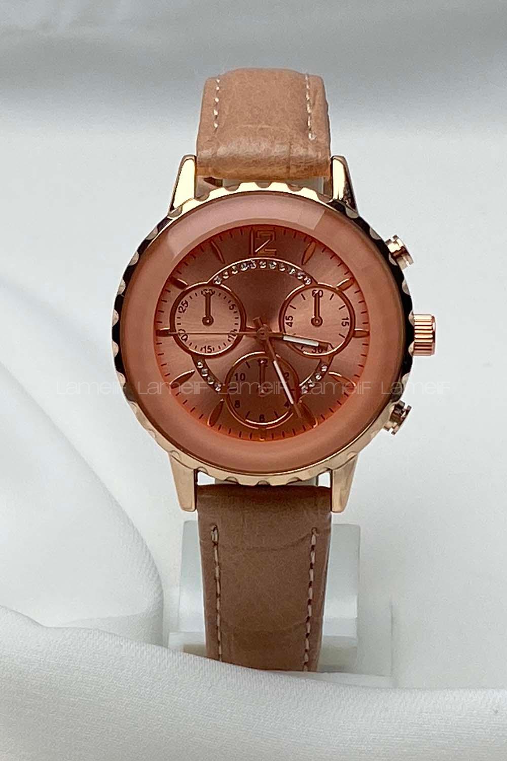 Modalamelif Pudra Deri Kordon Kol Saati