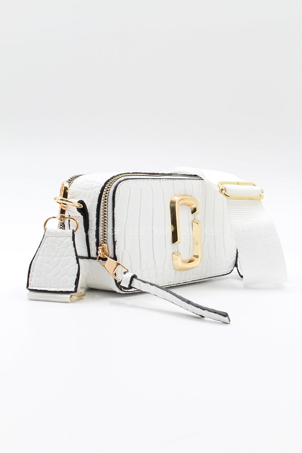 Lamelif Iki Gözlü Cepli Omuz Trok Çanta Beyaz