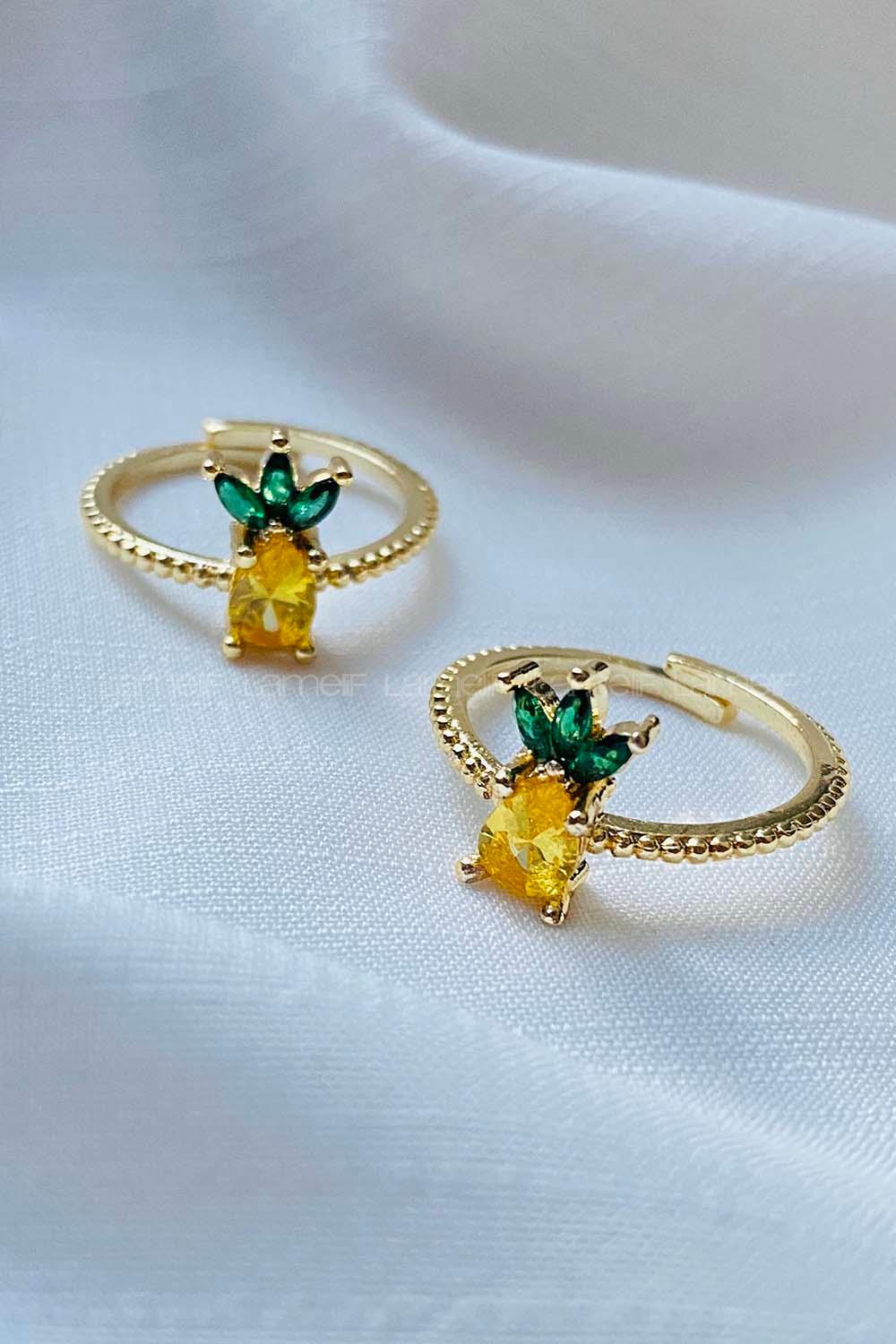 Modalamelif Ananas Detaylı Yüzük