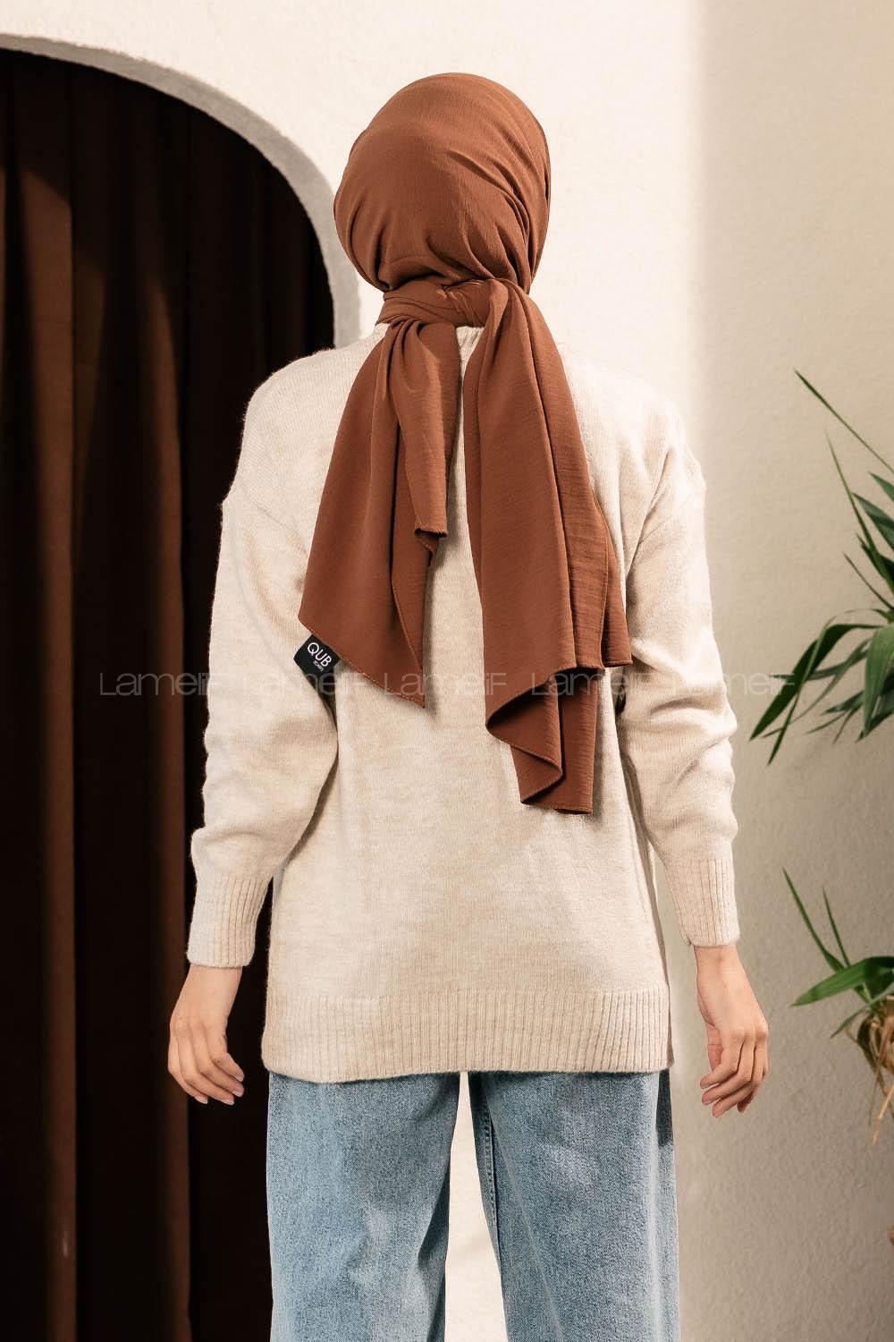 Modalamelif Çift Cepli Yarım Balıkçı Yaka Kazak Bej