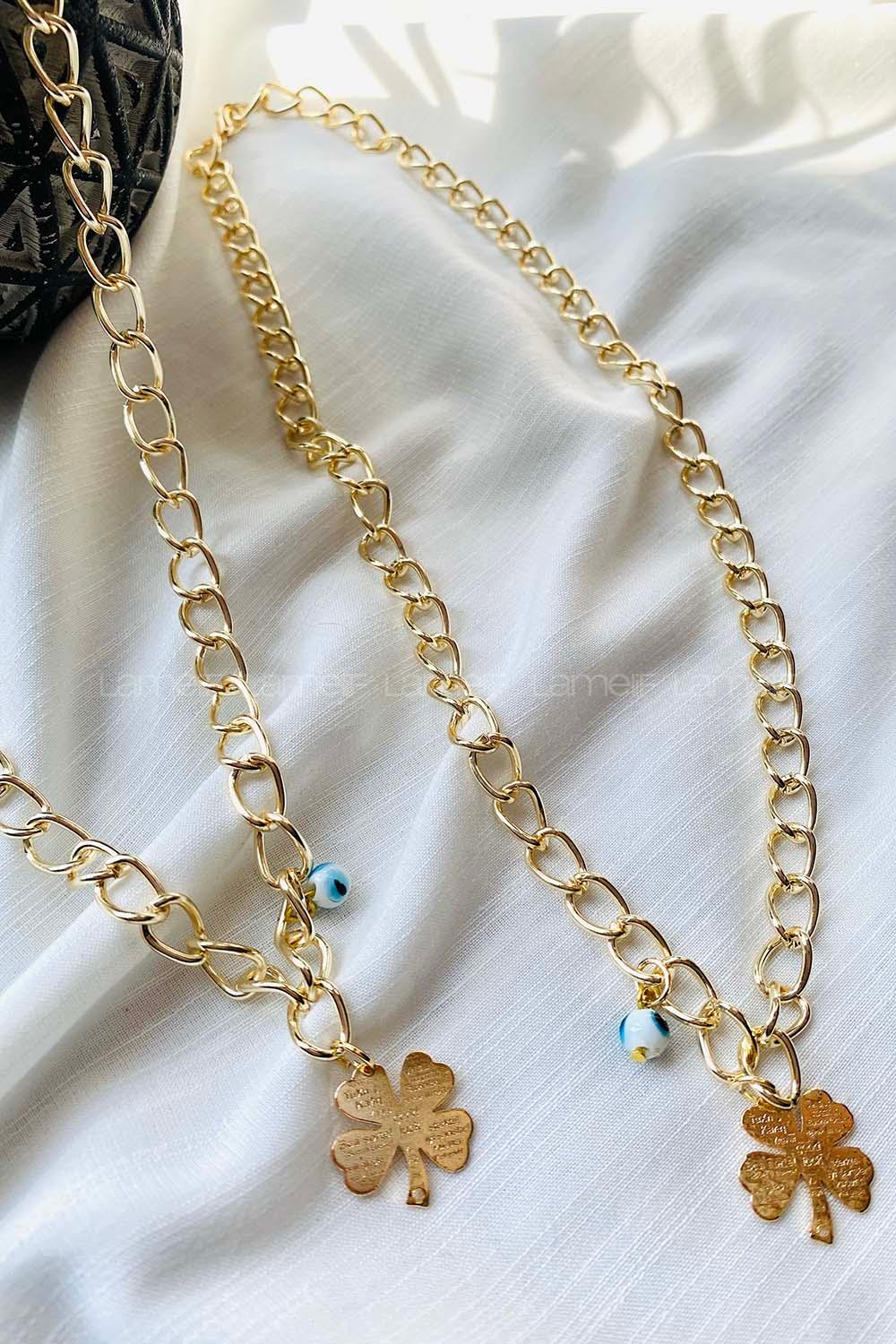 Modalamelif Gold Yoncalı Zincir Kolye