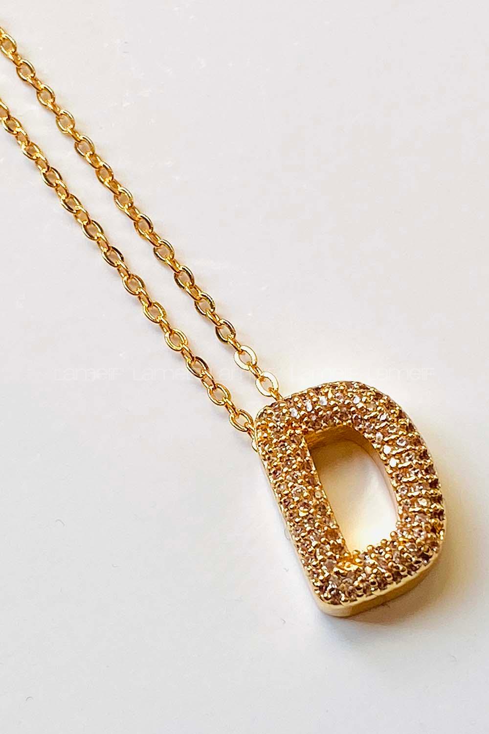 Modalamelif Tombul D Harfli Kolye