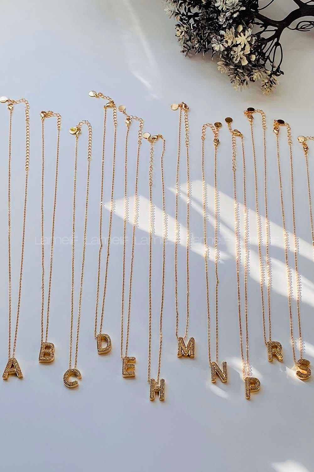 Modalamelif Tombul D Harfli Kolye